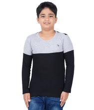 Load image into Gallery viewer, Kiddeo Boys Fullsleeve Colourblock T-shirts(A)
