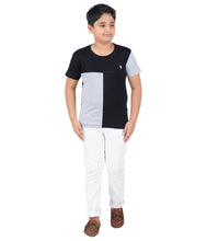 Load image into Gallery viewer, Kiddeo Boys Halfsleeve Colourblock T-shirts(D)