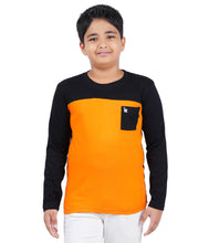 Load image into Gallery viewer, Kiddeo Boys Fullsleeve Colourblock T-shirts(B)