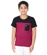 Load image into Gallery viewer, Kiddeo Boys Halfsleeve Colourblock T-shirts(B)