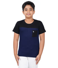 Load image into Gallery viewer, Kiddeo Boys Halfsleeve Colourblock T-shirts(B)