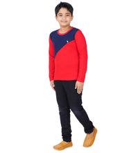 Load image into Gallery viewer, Kiddeo Boys Fullsleeve Colourblock T-shirts(E)