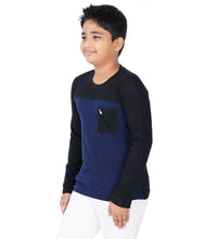 Load image into Gallery viewer, Kiddeo Boys Fullsleeve Colourblock T-shirts(B)