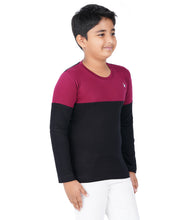 Load image into Gallery viewer, Kiddeo Boys Fullsleeve Colourblock T-shirts(A)
