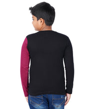 Load image into Gallery viewer, Kiddeo Boys Fullsleeve Colourblock T-shirts(D)