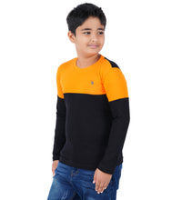 Load image into Gallery viewer, Kiddeo Boys Fullsleeve Colourblock T-shirts(A)