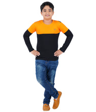 Load image into Gallery viewer, Kiddeo Boys Fullsleeve Colourblock T-shirts(A)
