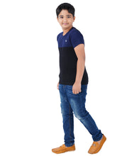 Load image into Gallery viewer, Kiddeo Boys Halfsleeve Colourblock T-shirts(A)