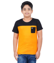 Load image into Gallery viewer, Kiddeo Boys Halfsleeve Colourblock T-shirts(B)