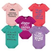 Load image into Gallery viewer, Kiddeo Baby Boys &amp; Girls Bodysuits (Pack of 5)
