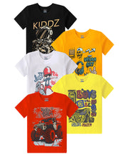 Load image into Gallery viewer, Kiddeo Boys HalfSleeve  T-Shirts (Pack of 5)
