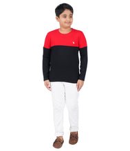 Load image into Gallery viewer, Kiddeo Boys Fullsleeve Colourblock T-shirts(A)
