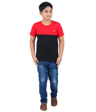 Load image into Gallery viewer, Kiddeo Boys Halfsleeve Colourblock T-shirts(A)
