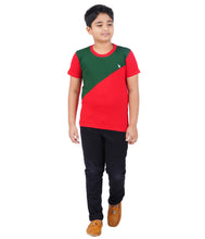 Load image into Gallery viewer, Kiddeo Boys Halfsleeve Colourblock T-shirts(E)
