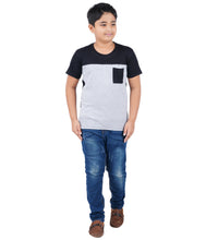 Load image into Gallery viewer, Kiddeo Boys Halfsleeve Colourblock T-shirts(B)
