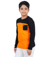 Load image into Gallery viewer, Kiddeo Boys Fullsleeve Colourblock T-shirts(B)
