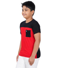 Load image into Gallery viewer, Kiddeo Boys Halfsleeve Colourblock T-shirts(B)
