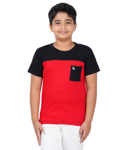 Load image into Gallery viewer, Kiddeo Boys Halfsleeve Colourblock T-shirts(B)
