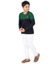 Load image into Gallery viewer, Kiddeo Boys Fullsleeve Colourblock T-shirts(A)
