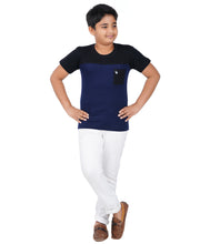 Load image into Gallery viewer, Kiddeo Boys Halfsleeve Colourblock T-shirts(B)
