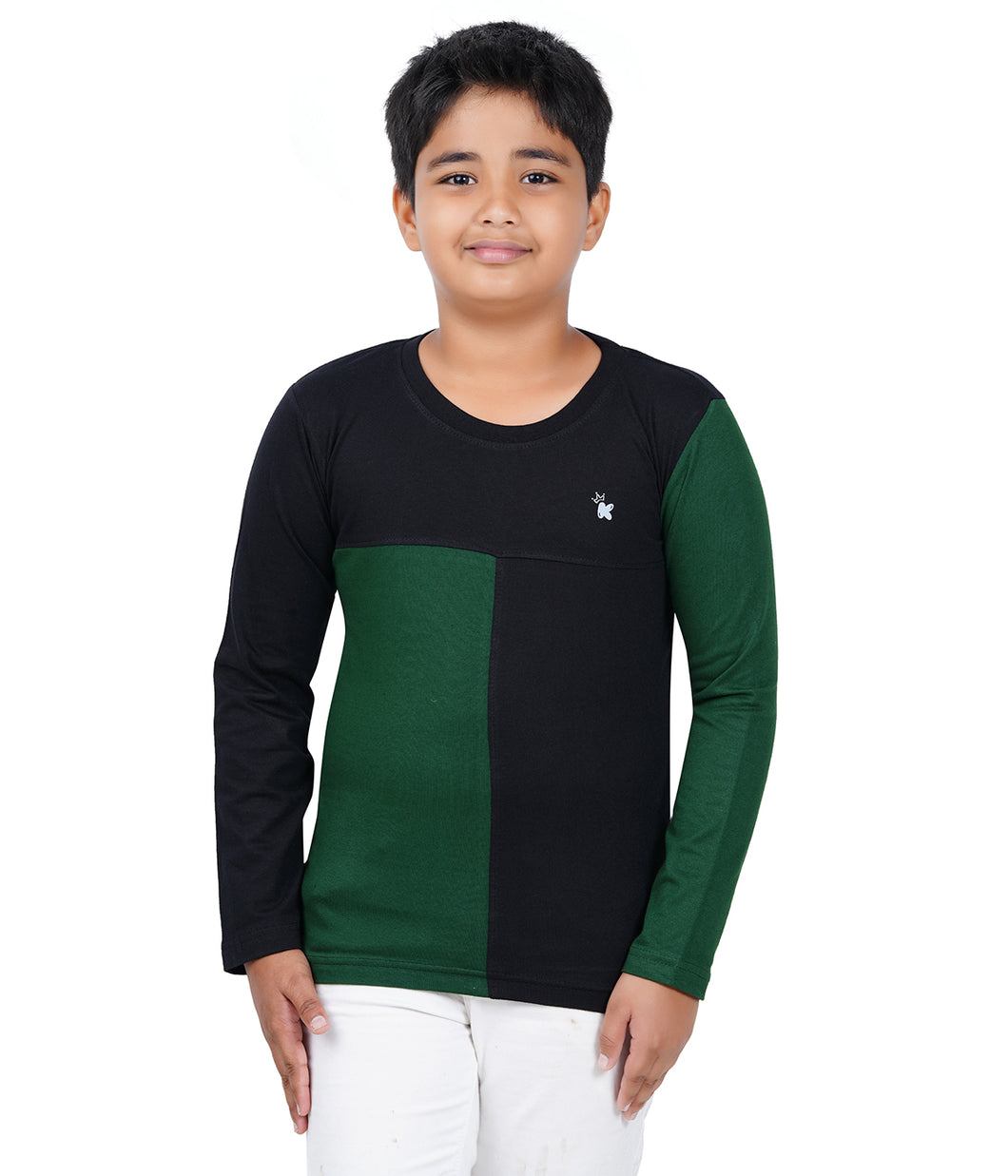 Kiddeo Boys Fullsleeve Colourblock T-shirts(D)