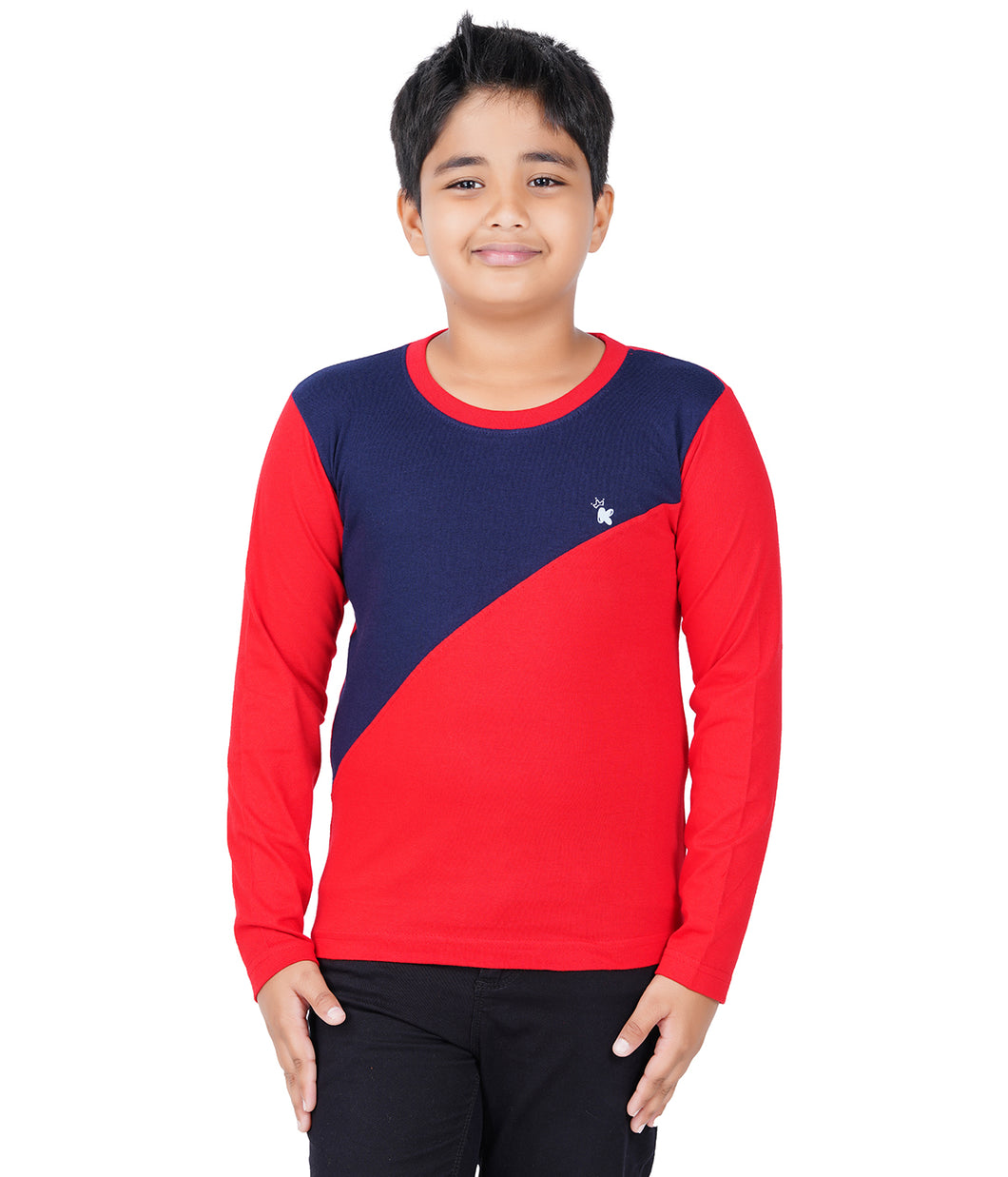 Kiddeo Boys Fullsleeve Colourblock T-shirts(E)