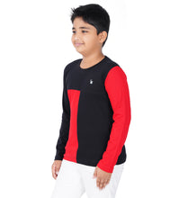 Load image into Gallery viewer, Kiddeo Boys Fullsleeve Colourblock T-shirts(D)
