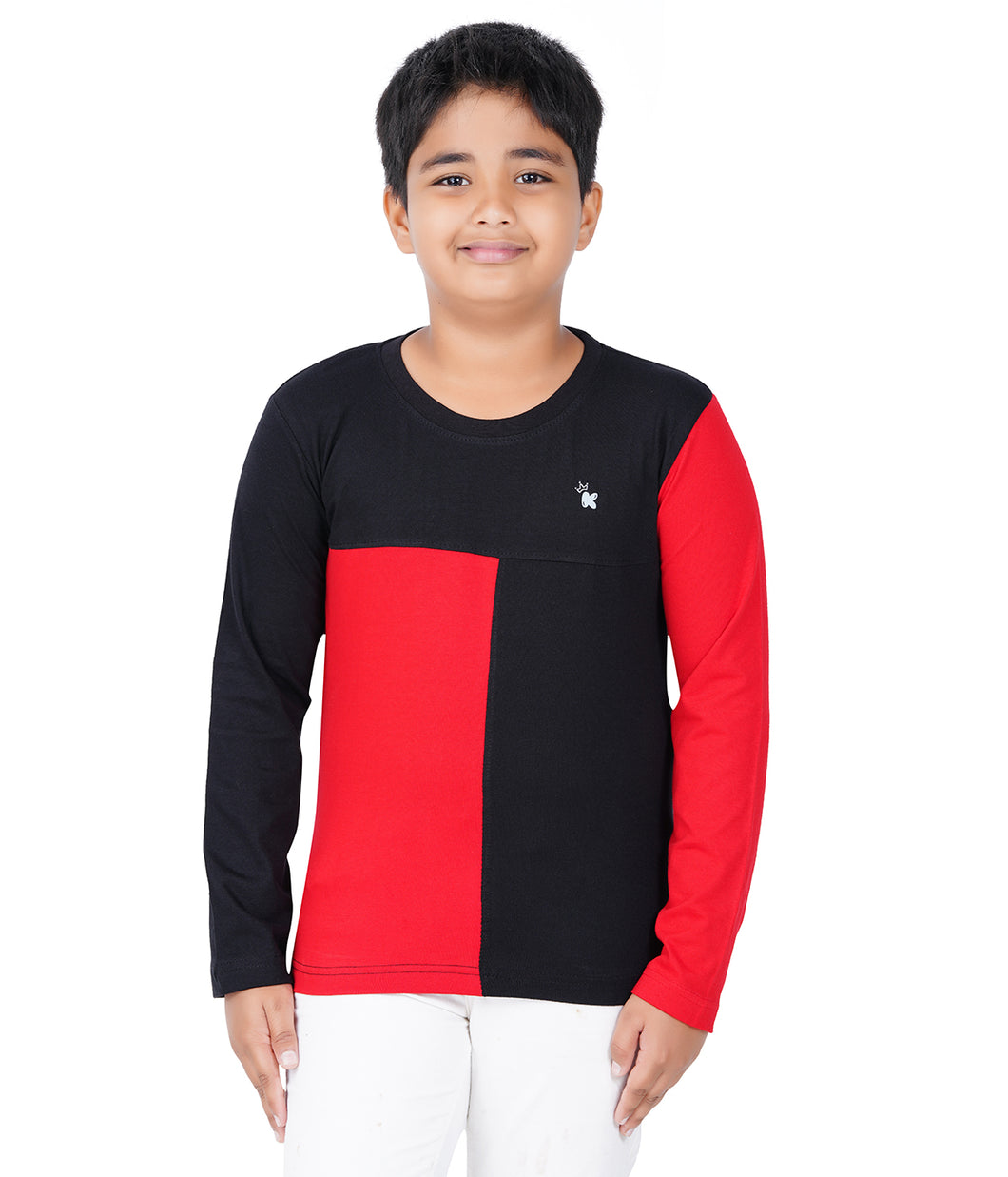 Kiddeo Boys Fullsleeve Colourblock T-shirts(D)