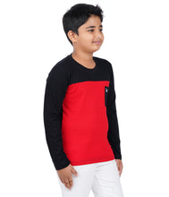 Load image into Gallery viewer, Kiddeo Boys Fullsleeve Colourblock T-shirts(B)
