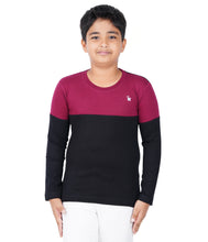 Load image into Gallery viewer, Kiddeo Boys Fullsleeve Colourblock T-shirts(A)

