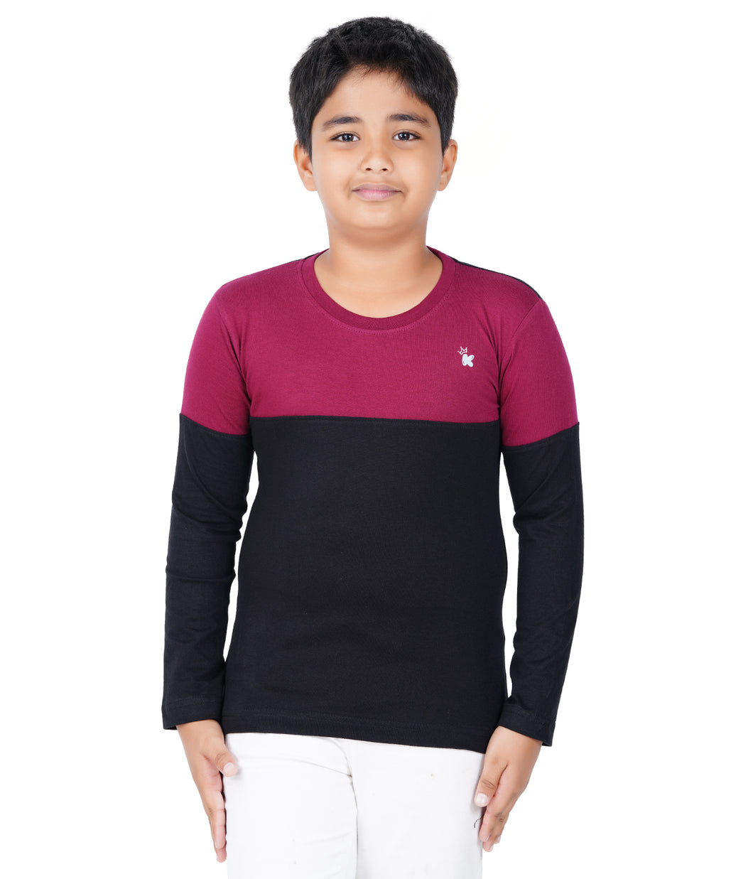 Kiddeo Boys Fullsleeve Colourblock T-shirts(A)