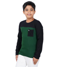 Load image into Gallery viewer, Kiddeo Boys Fullsleeve Colourblock T-shirts(B)

