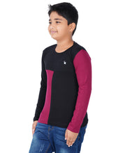 Load image into Gallery viewer, Kiddeo Boys Fullsleeve Colourblock T-shirts(D)
