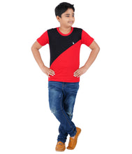 Load image into Gallery viewer, Kiddeo Boys Halfsleeve Colourblock T-shirts(E)
