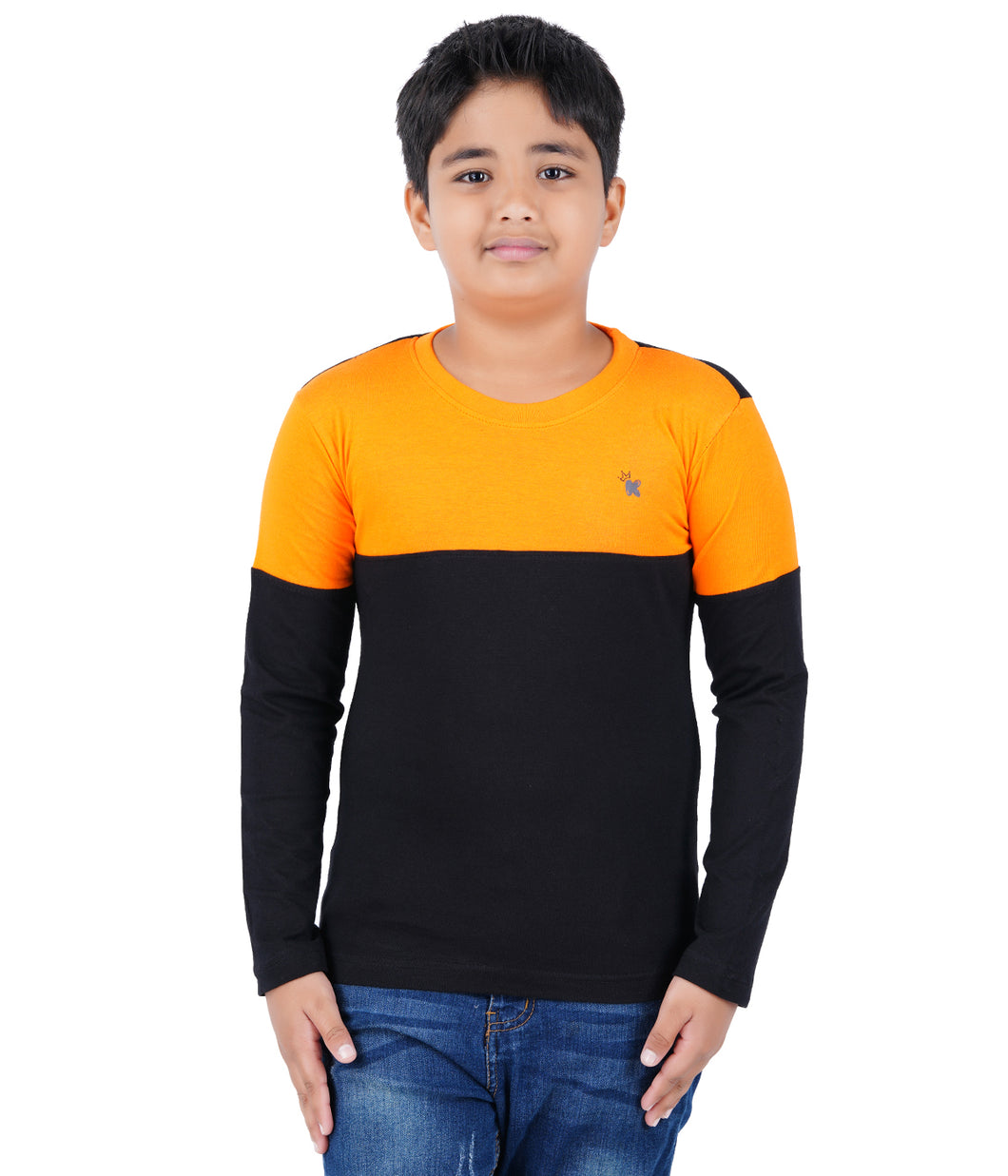 Kiddeo Boys Fullsleeve Colourblock T-shirts(A)
