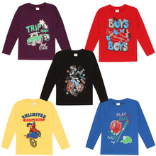 Load image into Gallery viewer, Kiddeo Boys-fullsl-5pcs-(01) T-Shirts (Pack of 5)
