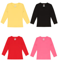 Load image into Gallery viewer, Kiddeo Girls Plain FullSleeve 4C-01 T-Shirts
