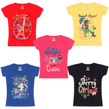 Load image into Gallery viewer, Kiddeo Girls HalfSleeve 5c-03 T-Shirts
