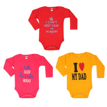 Load image into Gallery viewer, Kiddeo Baby Boys and Girls Bodysuits (Pack of 3)
