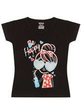 Load image into Gallery viewer, Kiddeo Girls -5C-Navy-01 T-Shirts (Pack of 5)
