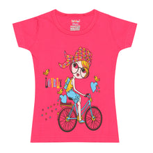 Load image into Gallery viewer, Kiddeo Girls HalfSleeve T-Shirts (pack of 5)
