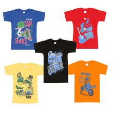 Load image into Gallery viewer, Kiddeo Boys Halfsleeve T-Shirts (Pack of 5)
