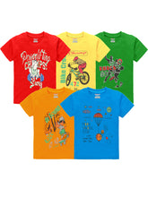 Load image into Gallery viewer, Kiddeo Boys cotton Halfsleeve T-shirts(5c-06) (Pack of 5)
