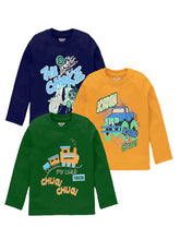 Load image into Gallery viewer, Kiddeo Boys FullSleeve T-Shirts (Pack of 3)
