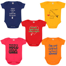 Load image into Gallery viewer, Kiddeo Baby Boys &amp; Girls Bodysuits (Pack of 5)
