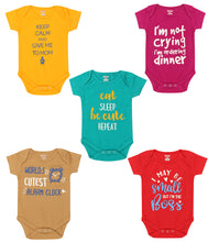 Load image into Gallery viewer, Kiddeo Baby Boys &amp; Girls Bodysuits (Pack of 5)
