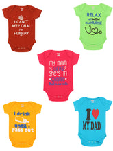 Load image into Gallery viewer, Kiddeo Baby Boys &amp; Girls Bodysuits (Pack of 5)
