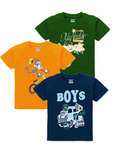 Load image into Gallery viewer, Kiddeo Boys HalfSleeve T-Shirts (Pack of 3)
